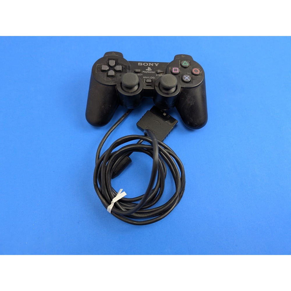 Sony PS2 BLACK Wired Controller OEM DualShock PlayStation 2 AUTHENTIC